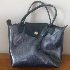 Longchamp Blue PVC Mini Le Pliage Tote